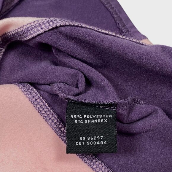 BCBG Maxazria Womens Jacket M Purple Pink Stripe Athletic Track Full Zip Active - Picture 8 of 10